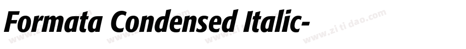 Formata Condensed Italic字体转换